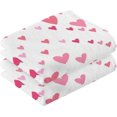 thumbnail image 2 of Dreamtimes Cute Heart Printing Hand Towels, 2 PCS Pack 16 x 28 Inches Extra Absorbent Pure Cotton Towels, Super Soft Hand Towel for Bathroom, Hotel, Kitchen, Gym, 2 of 7