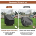 thumbnail image 4 of SUMMIT-Patio Chair Covers, 2 Pack Outdoor Swivel Lounge Chair Cover, Heavy Duty Patio Rocking Chair Covers, Patio Furniture Covers Waterproof, 30" W×34" D×38.5" H, Black, 4 of 7