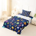 thumbnail image 5 of Erosebridal Outer Space Theme Planet Twin Sheet Sets,Colorful 3D Letter Bedding For Boys Kids 3-Piece, 5 of 6