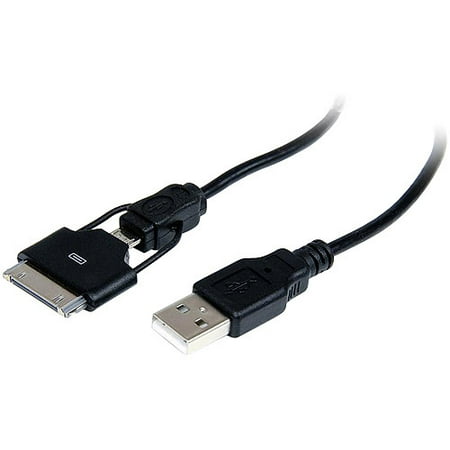 Startech Apple Dock Connector or Micro USB to USB Combo Cable for iPod/iPhone/iPad, 0.65m