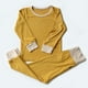 thumbnail image 3 of Odeerbi 6M-7Y Niños Niñas Costilla Pijamas de Punto de Manga Larga Tops Pantalones de Talle Alto de Dos Piezas Pijama Set, 3 of 5