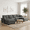 Grey, variant on DTTRA 142.5" U-Shaped Modular Cloud Couch Sectional Sofa, 6-Seater Chenille Couch with 2 Storage Ottomans, Cup Holders, Removable Sailboat Armrests for Living Room, Grey