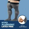 thumbnail image 3 of Compression Thigh Hi for Men 20-30mmHg - Made by Absolute Support - Grey, Large, 3 of 8