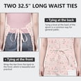 thumbnail image 6 of Pioneer Flower Floral Print Pattern Apron for Women and Men, Cotton Linen Waterproof with Pockets, Adjustable, 33x27 Inch for Kitchen, Gardening, BBQ, Salon, 6 of 6