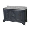 thumbnail image 6 of Katherine 60" Double Bathroom Vanity with Marine Gray Cabinet and Carrara Marble Top, 6 of 6