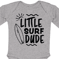 thumbnail image 4 of Inktastic Little Surf Dude with Surfboard Boys Long Sleeve Baby Bodysuit, 4 of 5