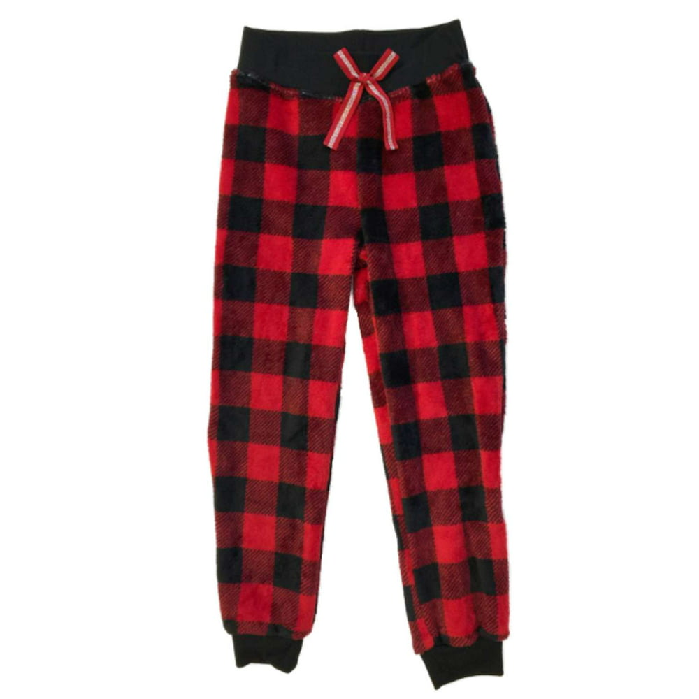 AriZona - Girls Fleece Red Buffalo Plaid Sleep Pant Pajama Bottoms X ...
