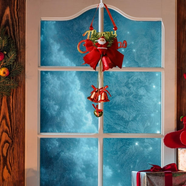 Adornos decorativos de campana de Navidad, colgante, campanas , artesanías para vacaciones, bricolaje, arreglo artesanal, pared interior Estilo C Soledad Campana de vacaciones
