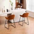 thumbnail image 5 of FERPIT 24" Leather Counter Height Bar Stools, Pack of 2 , Brown, Weight capacity up to 330 lbs, 5 of 6