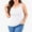 White, variant on Plus Size Tank Tops for Women Removable Built in Bra Camisole Cotton V Neck Adjustable Straps Cami Shirts