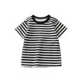 thumbnail image 3 of Asxite Toddler Tops Kids Summer Tops Stripe Print Crewneck Short Sleeve T Shirt for 2-10 Years, 3 of 5