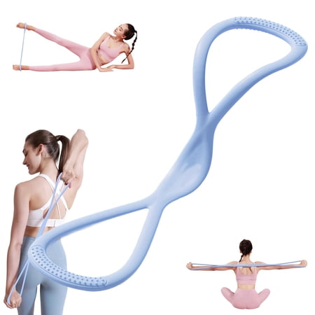 Figure 8 Resistance Bands For Women Men, 15/25/35 Lb, Non‑Slip Handles Exercise Band, Home Gym Fitness Equipment For Yoga, Pilates, Stretching