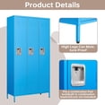 thumbnail image 5 of Fesbos Locker, Metal Locker for Employees, Large Steel Storage Locker Cabinet-3 Doors Lockers Organizers for School Gym Home Office Staff,Unassembled, 5 of 6