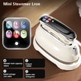 thumbnail image 4 of CNV Professional Handheld Garment Steamer with Smart LCD Display, 2-in-1 Portable Clothes Iron with 6 Adjustable Heat Levels for All Fabrics, Rapid Heating Travel Steamer for Hanging & Flat Ironing, 4 of 6