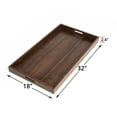 thumbnail image 3 of KINGCRAFT 32 x 18 inches Extra Large Wood Trays For Ottoman With Handles FSC Natural Handmade Black Walnut Serving Tray Vintage Decorative Platters For Oversized Ottoman Kitchen, 3 of 8