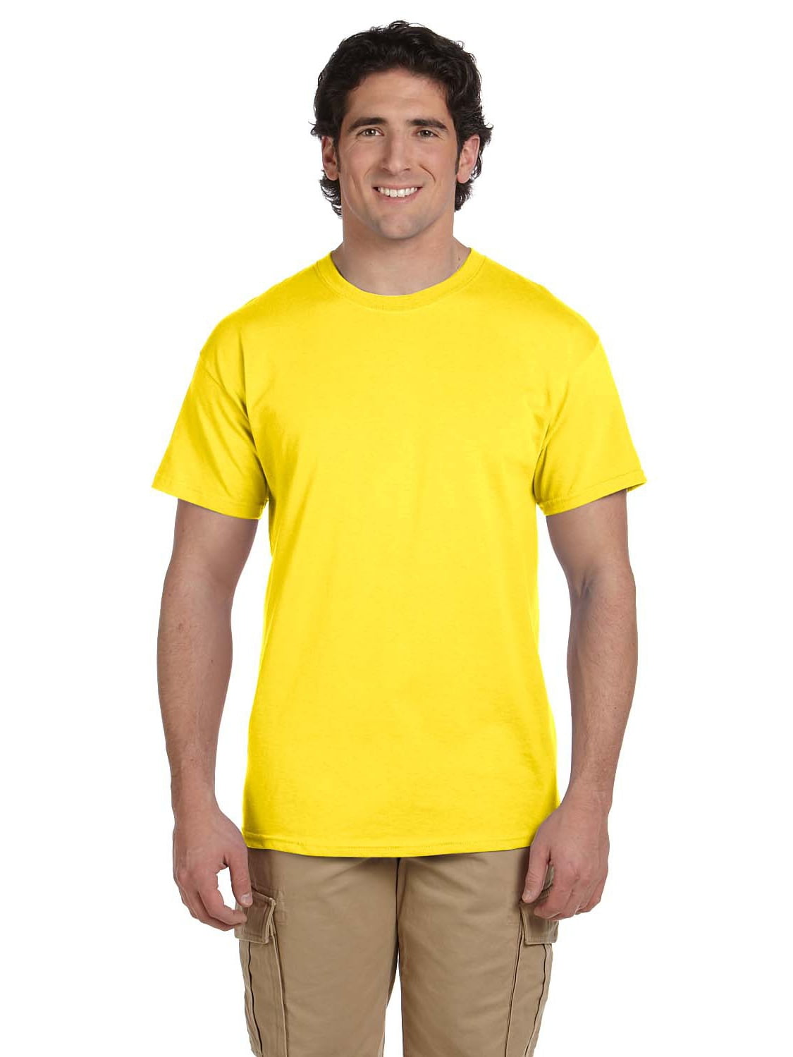 Hanes - Hanes 5.2 oz., 50/50 ComfortBlend® EcoSmart® T-Shirt Yellow ...
