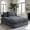 Gray, variant on 69'' Oversized Corduroy Upholstered Armless Sofa Bed,Chaise Lounge Reading Chairs, Cozy Lazy Couch for Living Room, Gray.