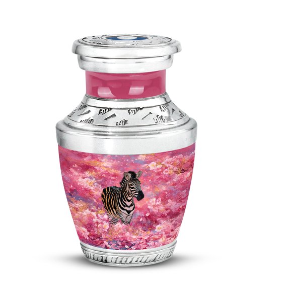 SABURIAL Zebra Urn - Unique Urns For Human - Funeral Decorative Ashes - 3 Inch - Pack Of 1 - Burial Urn For Male & Female - Keepsake For Ashes - Memorial Urns For Mom & Dad