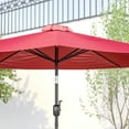 thumbnail image 3 of Emma + Oliver 9' Red Outdoor Patio Umbrella-Crank & Tilt Function - 1.5" Diameter Steel Pole, 3 of 12