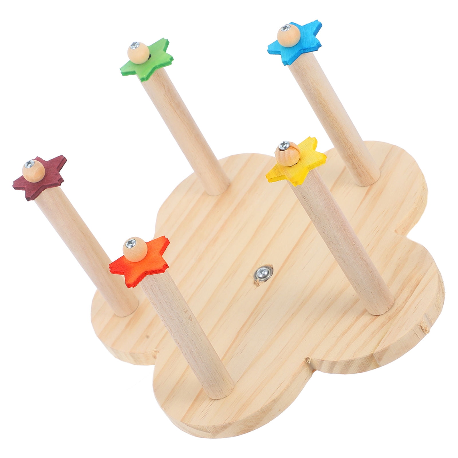MOKKHNB Rotatable Wood Bird Perch Stand for Parakeet and Macaw Training