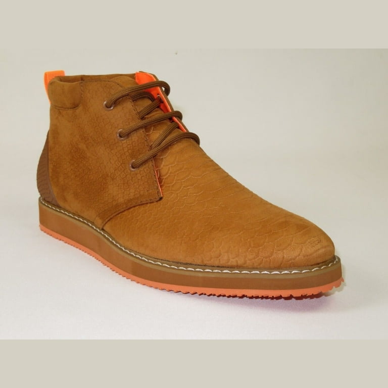 Mens Tayno Modern Chukka Boot Micro Suede Soft Comfortable Cushion Troupe Camel Walmart