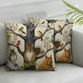 thumbnail image 2 of Nawypu  Black Brown Animal Lover Bird Squirrel Butterfly Dragonfly Lumbar Pillowcase 2pcs Throw Pillow Cover Cushion Case Rectangular 2pcs, 2 of 6