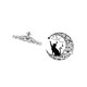 thumbnail image 5 of Escultura De Pared De Metal Con Diseño Floral De Pergamino, Diseño De Gato Negro Y Luna, Placa De Metal Para Patio, Interior Y Exterior, Porche, Valla, Regalos Para Amantes De Los Gatos., 5 of 8
