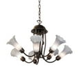thumbnail image 2 of Meyda Lighting 24" Wide Gray Tiffany Pond Lily 7 Light Chandelier - N/A, 2 of 6