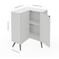 thumbnail image 3 of Bestar Krom Corner Wood Storage Cabinet in White, 3 of 5