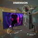 thumbnail image 3 of Monitor Curvo CRUA Negro 24 Pulgadas FHD 1080P 165 Hz para Juegos, 3 of 7