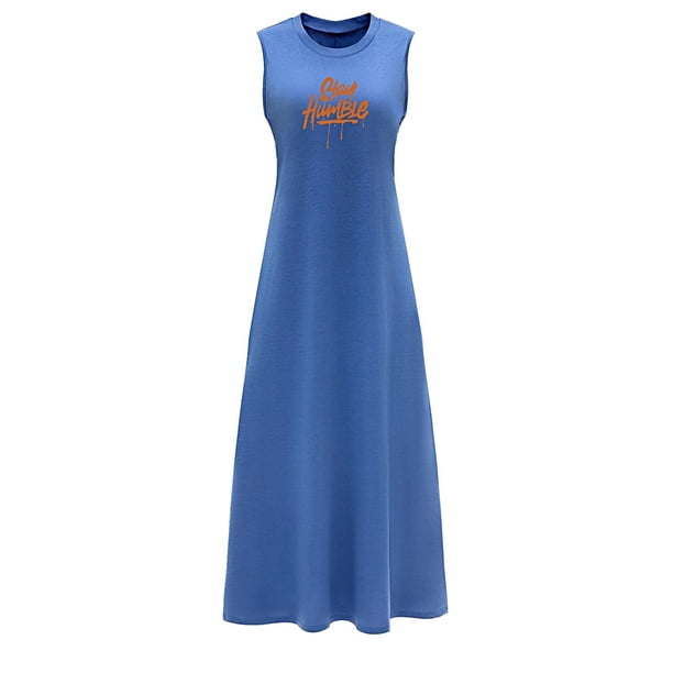Vestido largo de verano para mujer, vestido holgado de corte A para fiesta en la calle XL