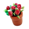 thumbnail image 2 of HILABEE 1:6 1:12 Échelle Maison de Poupée en Pot Fleurs Fée Jardin Décor Classique Enfant Jouet Résine Fleurs Rouges, 2 of 9