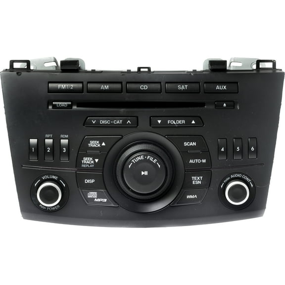 Restored 2011-13 Mazda 3 AM FM Satellite Radio 6 Disc CD MP3 Player Part Number BGV466AH0 (Refurbished)