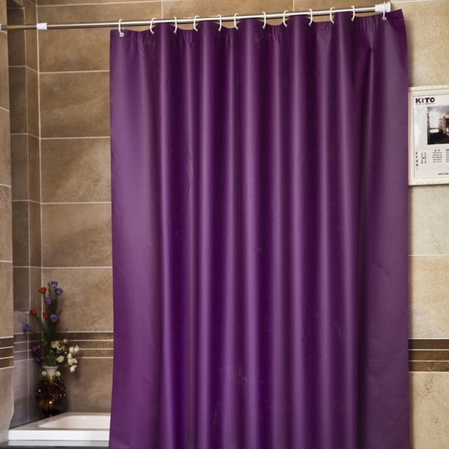 Cortina de ducha sólida, cortinas de baño de 6 x 6 pies,impermeables de PEVA, Decoración de baño Tomshoo Morado
