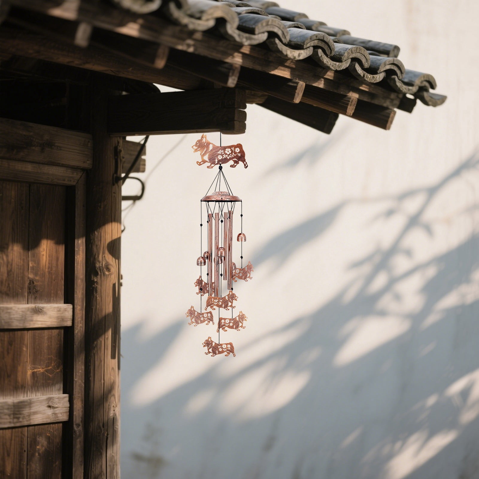 Rooster Shape Metal Wind Chime for Outdoor Garden, Handmade Patio Decor with Melodic Aluminum Tubes, Memorial Gift for Home and Yard