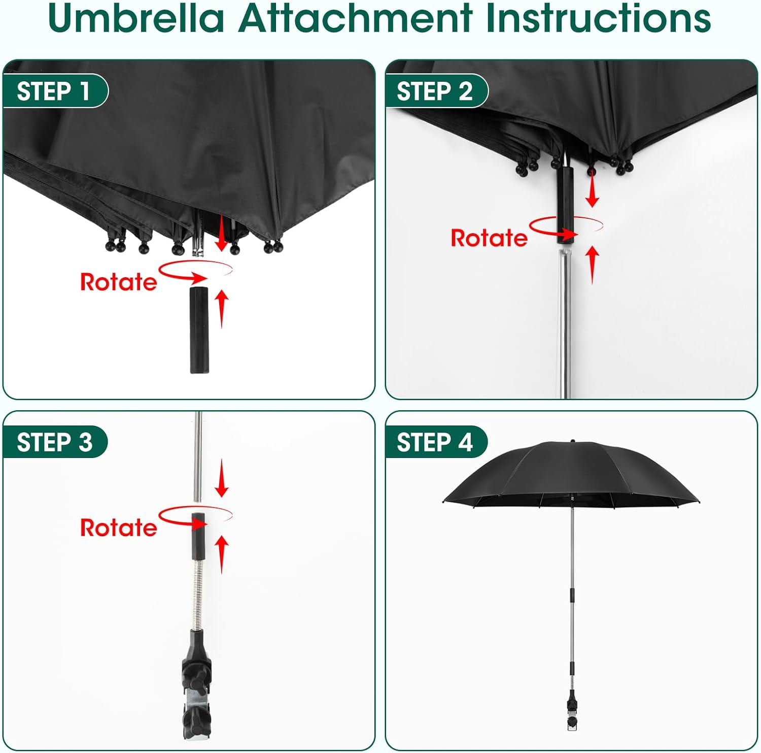 2-in-1 Garden Kneeler with Umbrella, Kneeling Bench & Black Umbrella, Portable Stool 330lb Capacity, Garden Tools Bag with Bottle Holder, Gardening Gift for Men Women Seniors
