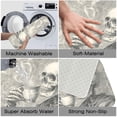 thumbnail image 2 of 1pc Skeleton Drinking Coffee Absorbent Non-Slip Bathroom Thickened Flannel Rug Decor,Soft,Quick Drying,Suitable For Indoor/outdoor Use,Bathrooms,Bedrooms,Kitchens,Terrace,Laundry Rooms,16"x24", 2 of 9