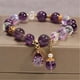 thumbnail image 1 of Pulsera de Cristal Violeta Natural LADIGASU para Mujer Liquidación 1X, 1 of 5