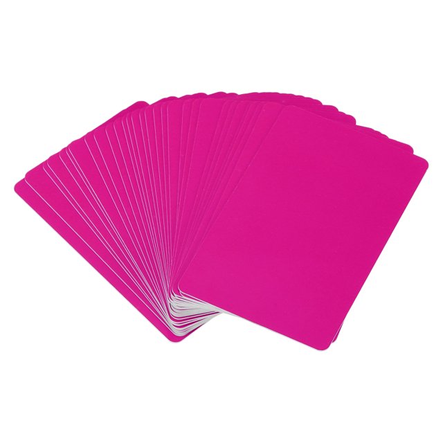30 Pack Cartes PVC Vierges, Jet d'Encre Plastique Carte d'Identité Imprimable Cartes de Visite, Impression Double Face Imperméable Rose