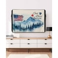 thumbnail image 5 of 4th of July Outdoor TV Cover 30 to 32 Inch Weatherproof, Independence Day American Flag Forest 600D Oxford TV Covers with Waterproof Zipper, Outside Flat TV Screen Protector Size 30"W x 19"H x 4.5"D, 5 of 7