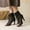 Black, variant on AXXD Women Black Sandals Clearance Under $10 Summer Shoes Sandals Slim High Heels Sandals Outwear