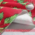 thumbnail image 7 of SASTYBALE Vinyl Christmas Tablecloth Rectangle Flannel Backing, Vintage Holly & Berry Print Waterproof & Heavy Plastic Table Cover for Dining, Party, Farmhouse Decorations, 7 of 7