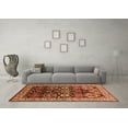 thumbnail image 3 of Ahgly Company Indoor Round Oriental Orange Industrial Area Rugs, 5' Round, 3 of 4