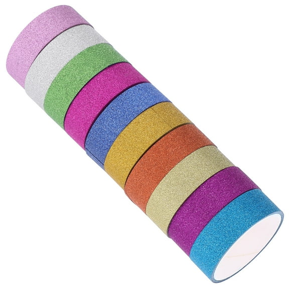 Raindrops 10 Rolls DIY Washi Tapes Glitter Material Sticky Scrapbooking Supplies