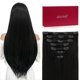 thumbnail image 1 of Extensiones de cabello ISWEET Straight Clip in 18 pulgadas 105 g #1B Black, 1 of 6
