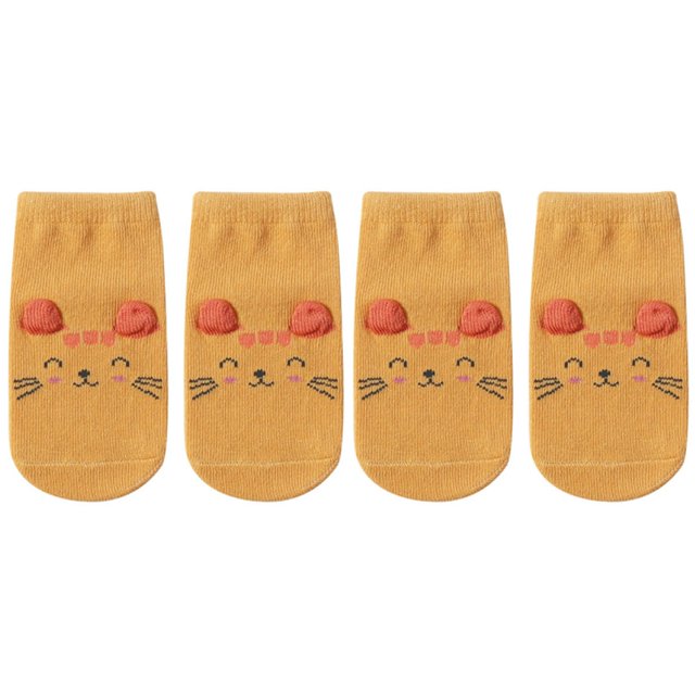 2 Pairs Winter Spring Anti Slip Baby Socks Cute Cartoon Animal Letter Print Toddler Kids Floor Sock Rubber Soles Boy Girl Socks1 3 Years Gong Bohan LED