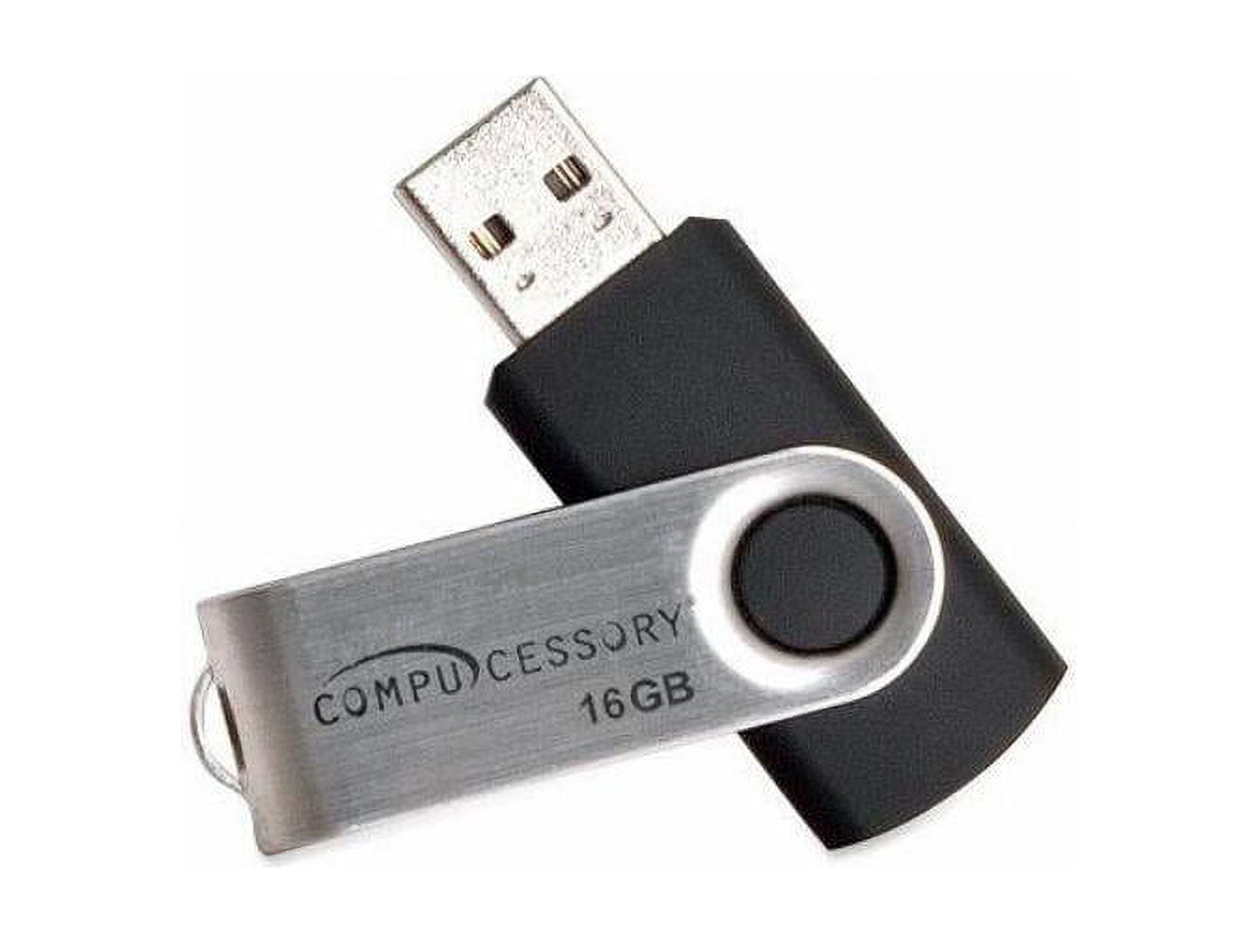 Compucessory Password Protected USB Flash Drives, Aluminum, 1 Each