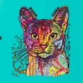 thumbnail image 5 of Wild Bobby Dean Russo Colorful Cat Abyssinian Cat Lover Women Slim Fit Junior Tee, Tahiti Blue, XX-Large, 5 of 5