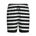 thumbnail image 3 of Yiaed Black And White Stripes for Men's Soft Sleep Pajama Short Lounging Pajama Shorts-4X-Large, 3 of 8