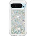 thumbnail image 2 of Case for Google Pixel 9 Pro XL Case Glitter Cute Luxury Love Liquid Quicksand Clear Soft TPU Girls Women Stylish Bumper Shockproof Protective Cover for Google Pixel 9 Pro XL Sliver YB, 2 of 14